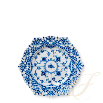 Тарелка 21см коллекции Blue Fluted Full Lace бренда Royal Copenhagen