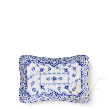 Чаша прямоугольная 23,5х16см коллекции Blue Fluted Full Lace бренда Royal Copenhagen