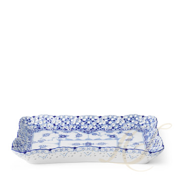 Чаша прямоугольная 23,5х16см коллекции Blue Fluted Full Lace бренда Royal Copenhagen