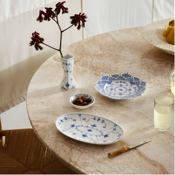 Блюдо овальное 23х15см коллекции Blue Fluted Plain бренда Royal Copenhagen