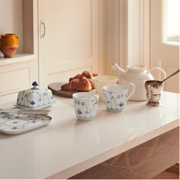 Тарелка квадратная 20см коллекции Blue Fluted Plain бренда Royal Copenhagen