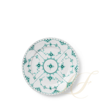 Тарелка десертная 19см коллекции Emerald Green Fluted Full Lace бренда Royal Copenhagen