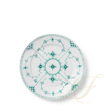 Тарелка закусочная 22см коллекции Emerald Green Fluted Half Lace бренда Royal Copenhagen