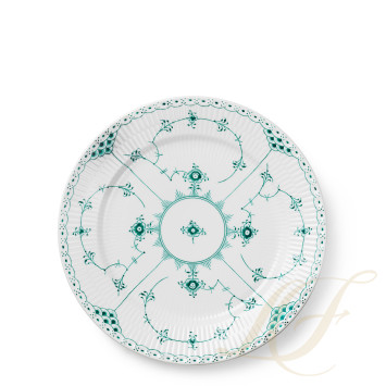Тарелка главная 27см коллекции Emerald Green Fluted Half Lace бренда Royal Copenhagen