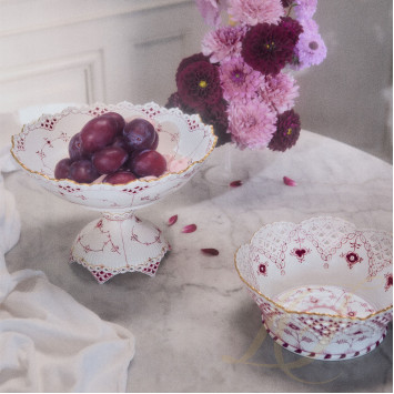 Корзина для фруктов 23см коллекции Purpur Fluted Full Lace (Лимитированная серия) бренда Royal Copenhagen