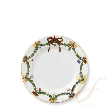 Тарелка закусочная 22см коллекции Star Fluted Christmas бренда Royal Copenhagen