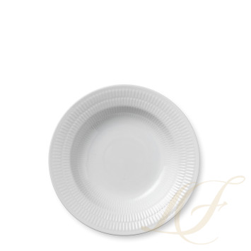 Тарелка глубокая 21см коллекции White Fluted бренда Royal Copenhagen