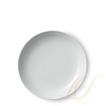 Тарелка 25см коллекции White Fluted бренда Royal Copenhagen