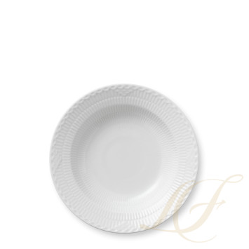 Тарелка глубокая 21см коллекции White Fluted Half Lace бренда Royal Copenhagen