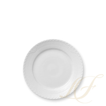 Тарелка закусочная 19см коллекции White Fluted Half Lace бренда Royal Copenhagen