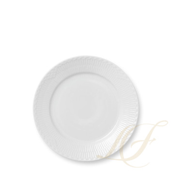 Тарелка закусочная 22см коллекции White Fluted Half Lace бренда Royal Copenhagen