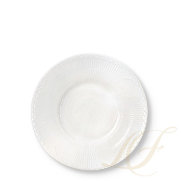 Тарелка глубокая 24см коллекции White Fluted Half Lace бренда Royal Copenhagen