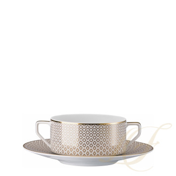 Чаша суповая с блюдцем 0,35л коллекции Francis Carreau Beige бренда Rosenthal