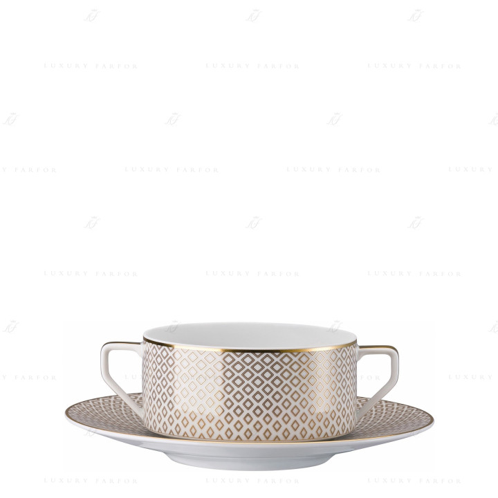 Чаша суповая с блюдцем 0,35л коллекции Francis Carreau Beige бренда Rosenthal