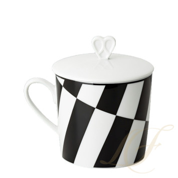 Кружка с крышкой 0,38л коллекции Home Monochrome 