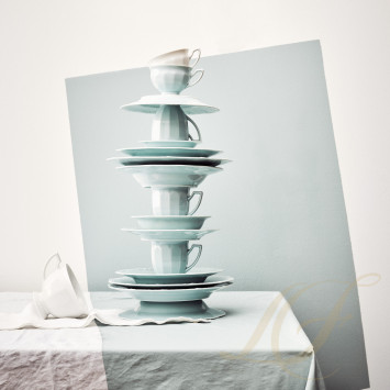 Чашка чайная с блюдцем 0,18л коллекции Maria Pale Mint бренда Rosenthal