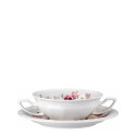 Чаша суповая с блюдцем 0,27л коллекции Maria Pink Rose бренда Rosenthal