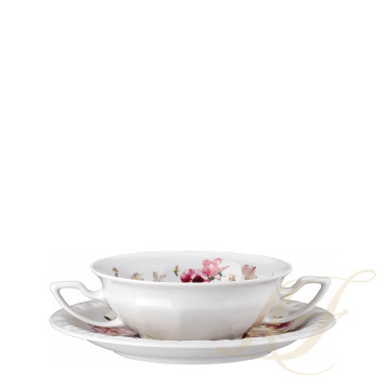 Чаша суповая с блюдцем 0,27л коллекции Maria Pink Rose бренда Rosenthal