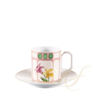 Чашка кофейная с блюдцем 0,18л коллекции Swarovski Idyllia 