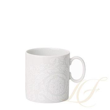 Чашка эспрессо с блюдцем 0,1л коллекции Barocco 92 Bianco бренда Rosenthal Versace