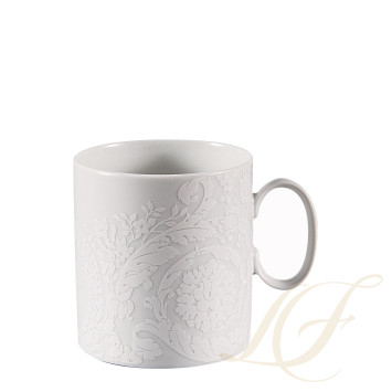 Чашка кофейная с блюдцем 0,23л коллекции Barocco 92 Bianco бренда Rosenthal Versace