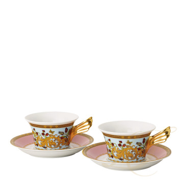 Чашка чайная с блюдцем 0,22л коллекции Le Jardin de Versace Anniversary бренда Rosenthal Versace