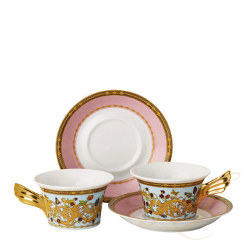 Чашка чайная с блюдцем 0,22л коллекции Le Jardin de Versace Anniversary бренда Rosenthal Versace