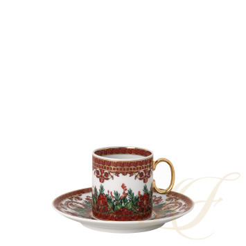 Чашка эспрессо с блюдцем 0,1л коллекции Love Baroque Holiday бренда Rosenthal Versace