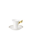Чашка эспрессо с блюдцем 0,10л коллекции Medaillon Meandre D'or бренда Rosenthal Versace