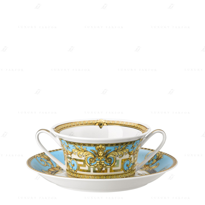 Чаша суповая с блюдцем 0,30л коллекции Prestige Gala Le Bleu бренда Rosenthal Versace