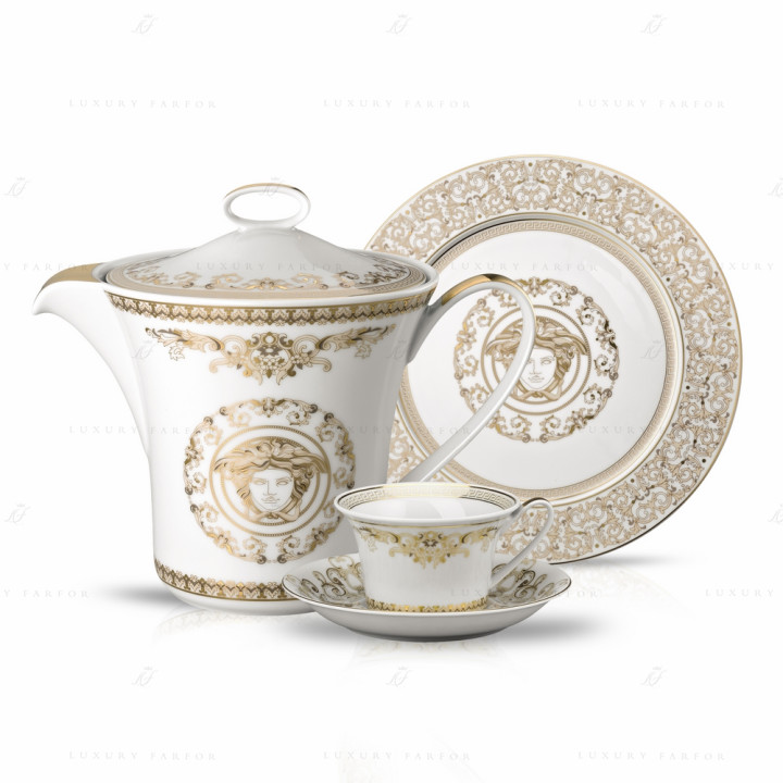 Кофейный сервиз на 6 персон, 21 предмет коллекции Medusa Gala бренда Rosenthal Versace