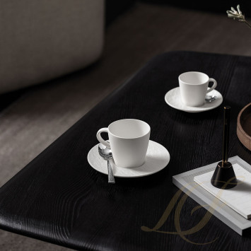 Чашка кофейная с блюдцем 0,16л коллекции Manufacture Rock Blanc бренда VB