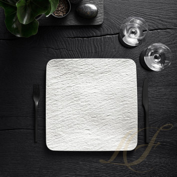 Блюдо сервировочное квадратное 32см коллекции Manufacture Rock Blanc бренда VB