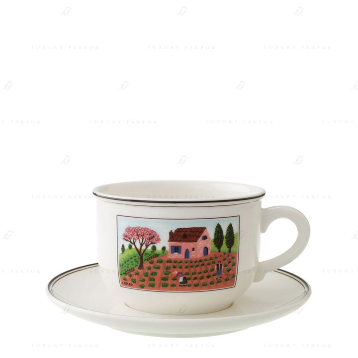 Чашка для завтрака с блюдцем 0,33л коллекции Design Naif бренда VB