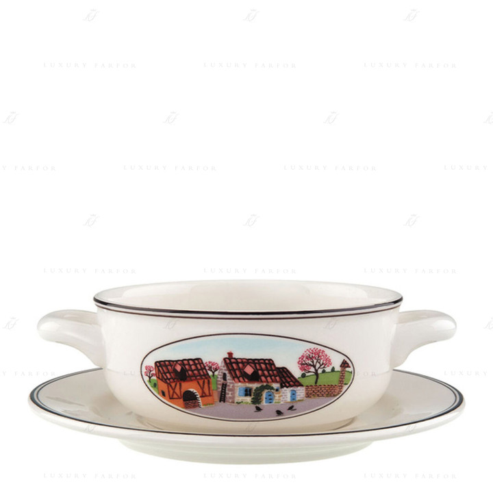 Чаша суповая с блюдцем 0,33л коллекции Design Naif бренда VB