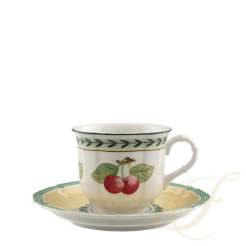 Чашка кофейная с блюдцем 0,12л коллекции French Garden 