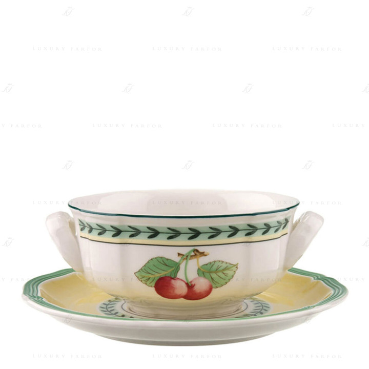 Чаша суповая с блюдцем 0,24л коллекции French Garden 