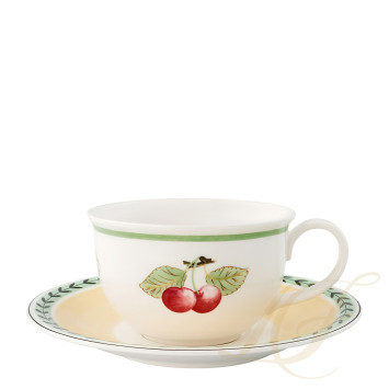 Чашка Café au lait с блюдцем 0,37л коллекции French Garden 