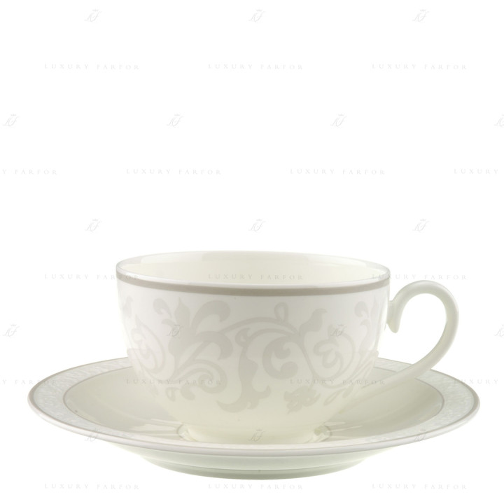 Чашка для завтрака с блюдцем 0,31л коллекции Gray Pearl бренда VB