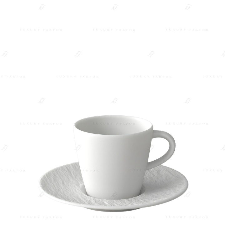 Чашка кофейная с блюдцем 0,16л коллекции Manufacture Rock Blanc бренда VB