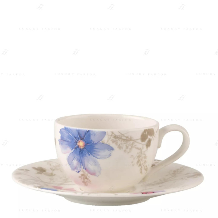 Чашка для завтрака с блюдцем 0,29л коллекции Mariefleur Gris бренда VB