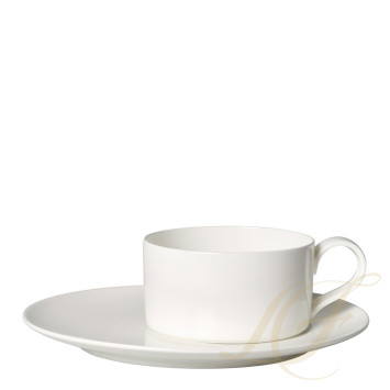 Чашка чайная с блюдцем 0,15л коллекции MetroChic Blanc бренда VB