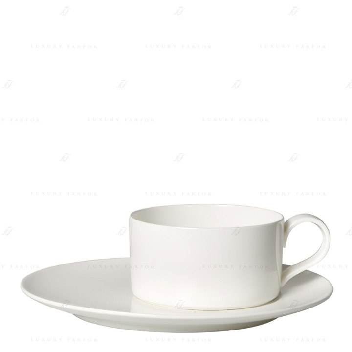 Чашка чайная с блюдцем 0,15л коллекции MetroChic Blanc бренда VB