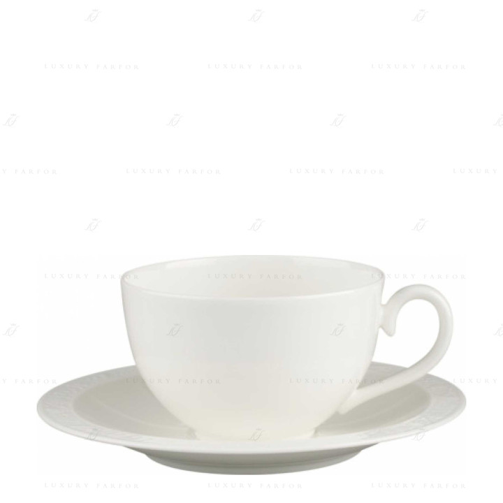 Чашка для завтрака с блюдцем 0,31л коллекции White Pearl бренда VB