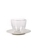 Чашка Café au lait с блюдцем 0,3л коллекции Manufacture Rock Blanc бренда Villeroy & Boch