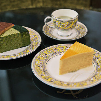 Чашка чайная с блюдцем 174мл коллекции Florentine Citron бренда Wedgwood