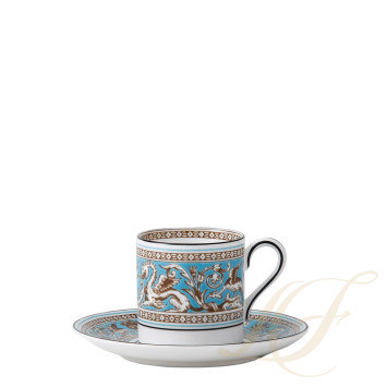 Блюдце для чашки эспрессо 12,5см коллекции Florentine Turquoise бренда Wedgwood