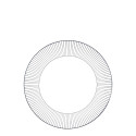 Тарелка закусочная 23,8см коллекции Gio Pinstripe White бренда Wedgwood