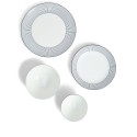Набор из 12 предметов коллекции Gio Pinstripe White бренда Wedgwood