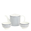 Набор чайный из 3 предметов коллекции Gio Pinstripe White бренда Wedgwood